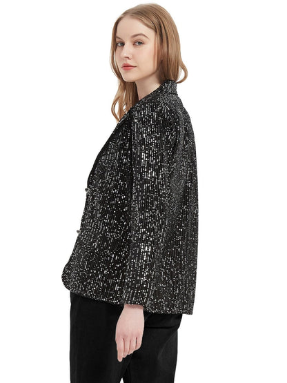 Chaqueta tipo blazer con lentejuelas brillantes