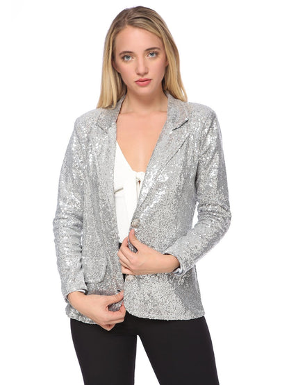 Chaqueta tipo blazer con lentejuelas brillantes