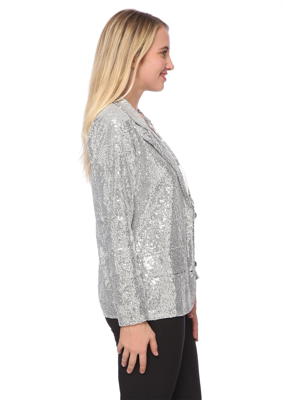 Chaqueta tipo blazer con lentejuelas brillantes