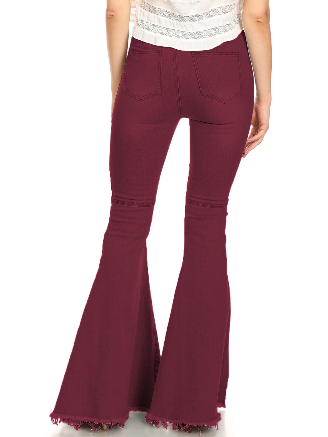 Pantalones vaqueros de cintura alta con campana