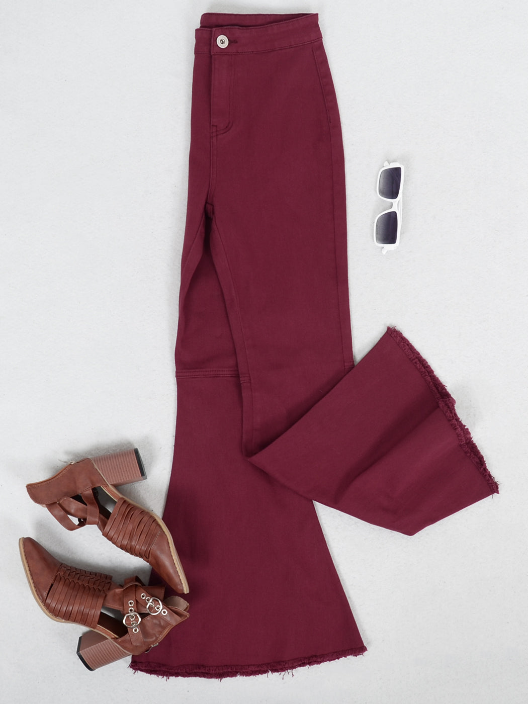 Pantalones vaqueros de cintura alta con campana