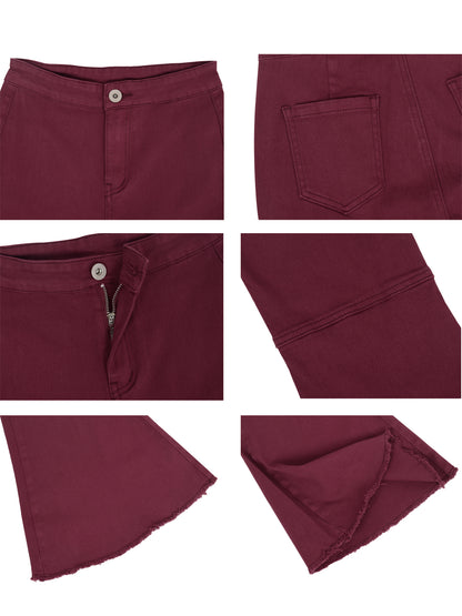 Pantalones vaqueros de cintura alta con campana