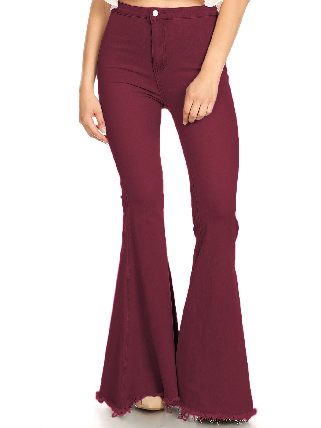 Pantalones vaqueros de cintura alta con campana