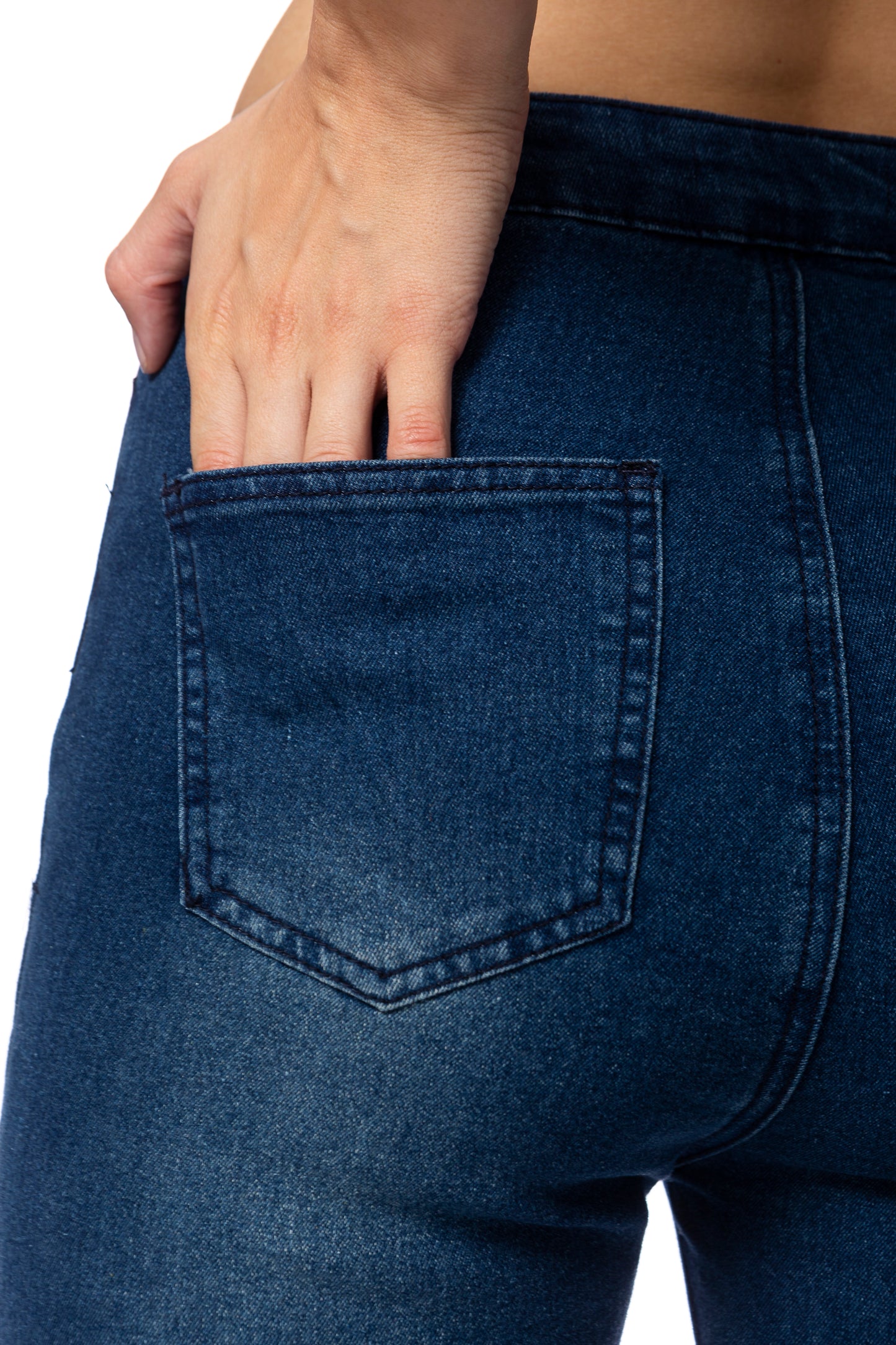 Pantalones vaqueros de cintura alta con campana