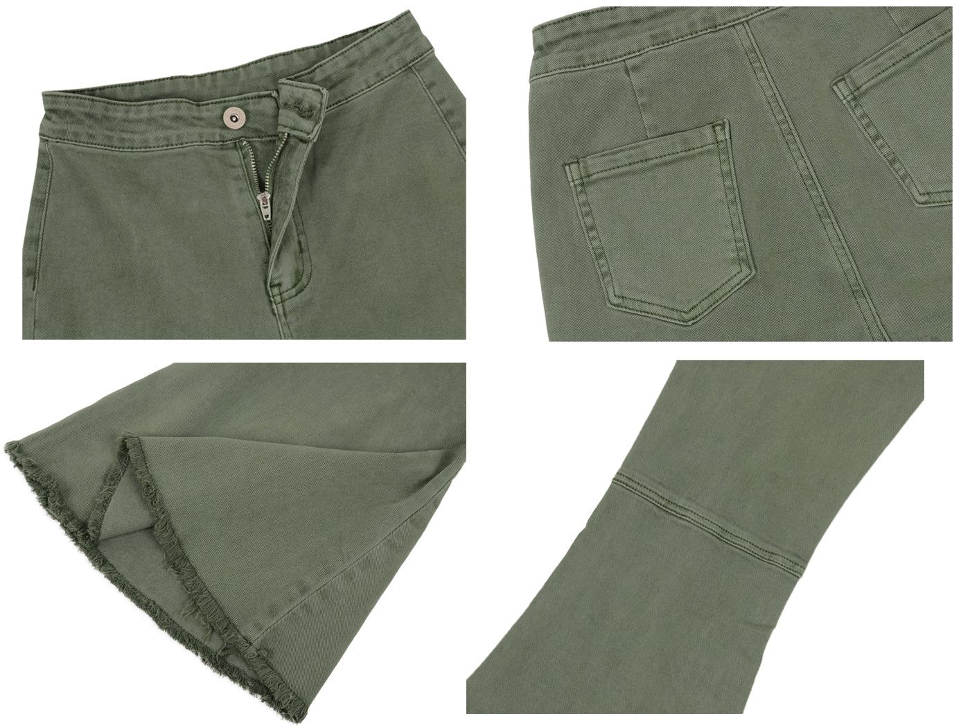 Pantalones vaqueros de cintura alta con campana