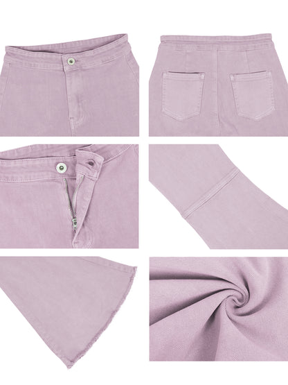 Pantalones vaqueros de cintura alta con campana