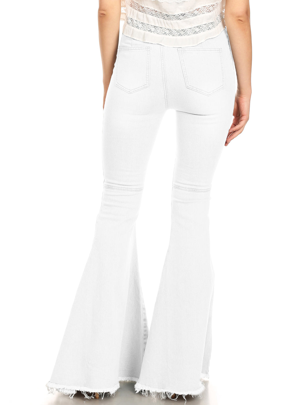 Pantalones vaqueros de cintura alta con campana