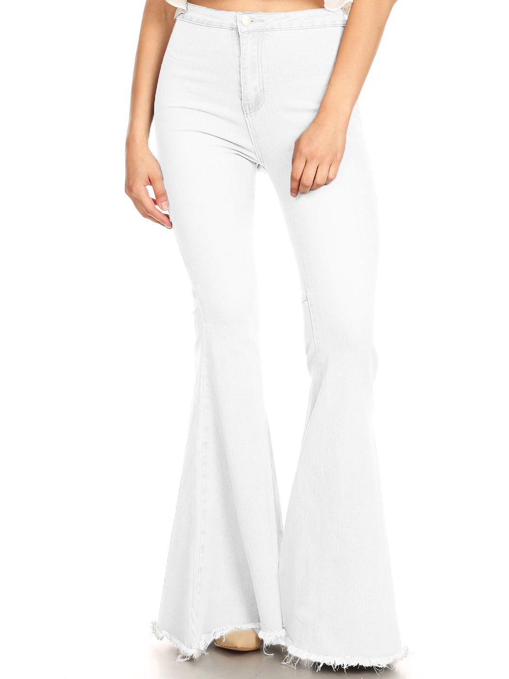 Pantalones vaqueros de cintura alta con campana