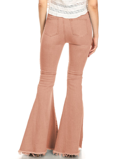 Pantalones vaqueros de cintura alta con campana