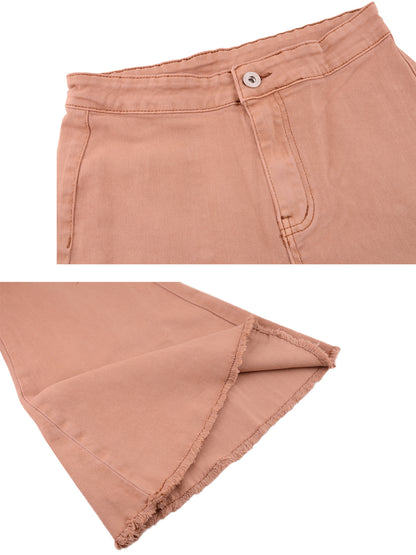 Pantalones vaqueros de cintura alta con campana