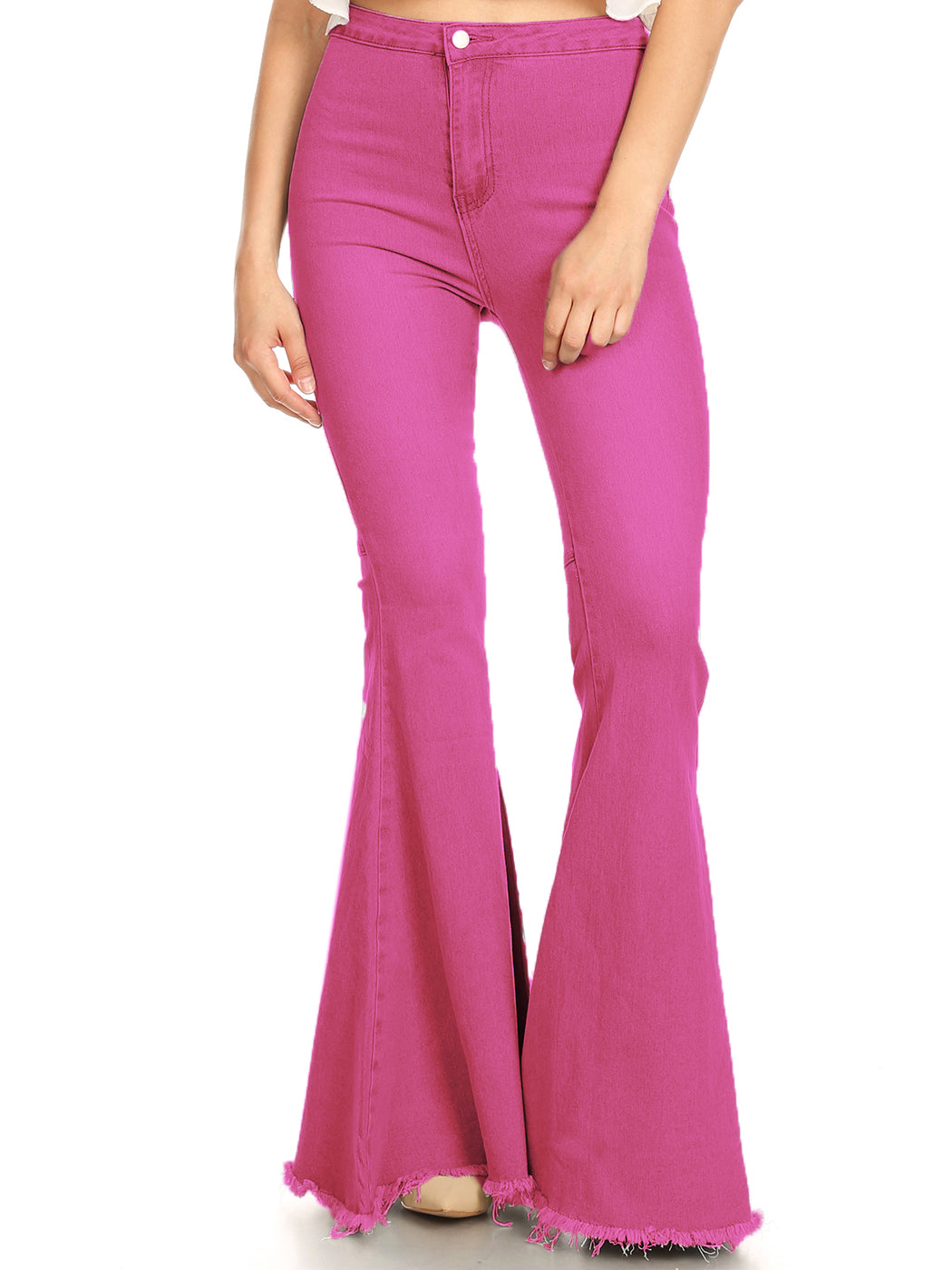 Pantalones vaqueros de cintura alta con campana