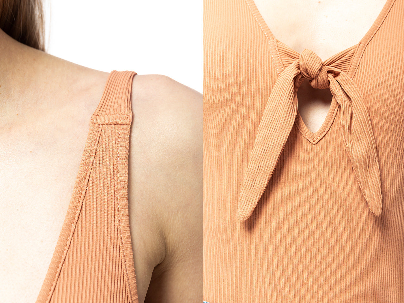 V-Neck Bow Tie Snap Bodysuit