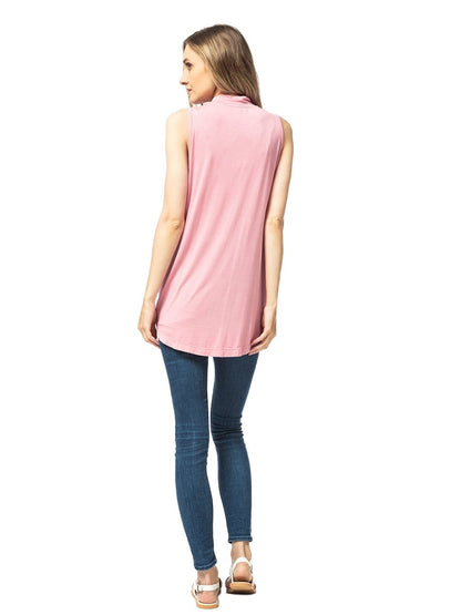 Camiseta de tirantes con escote en V y gargantilla