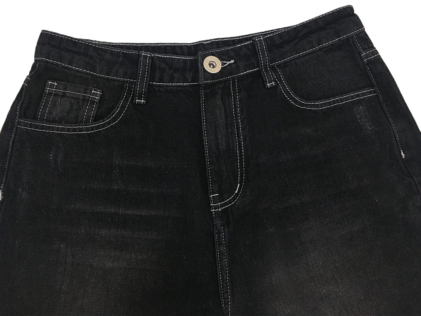 High Waist Ripped Boyfriend Jeans