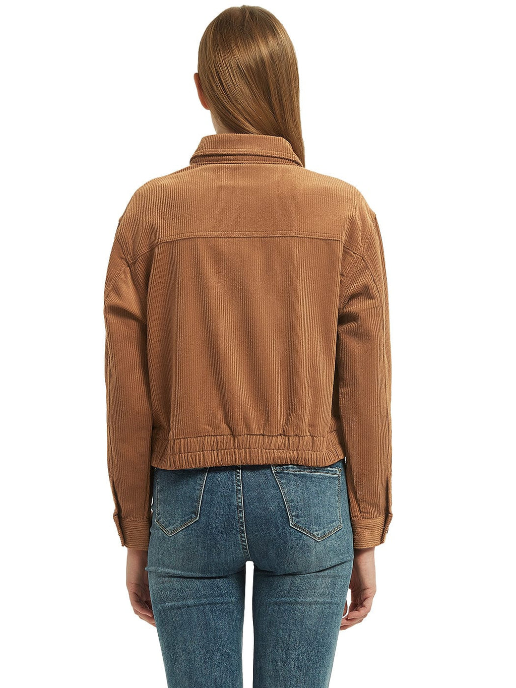 Chaqueta de pana con cuello abotonado