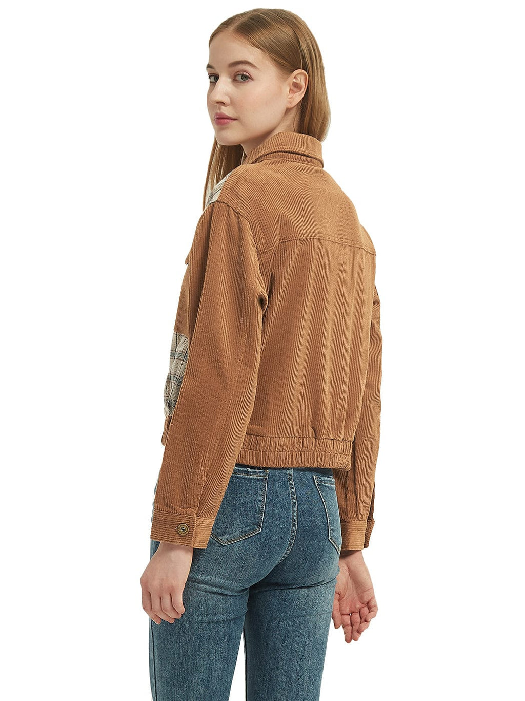 Chaqueta de pana con cuello abotonado
