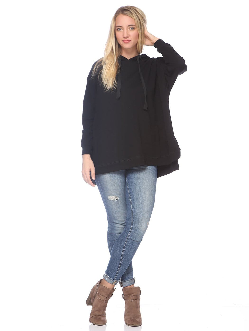 Sudadera con capucha cómoda y de gran tamaño