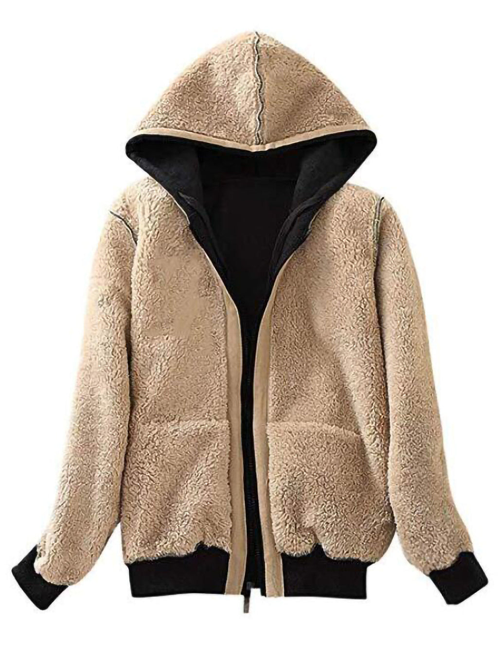 Sudadera con capucha gruesa de sherpa Self Hug