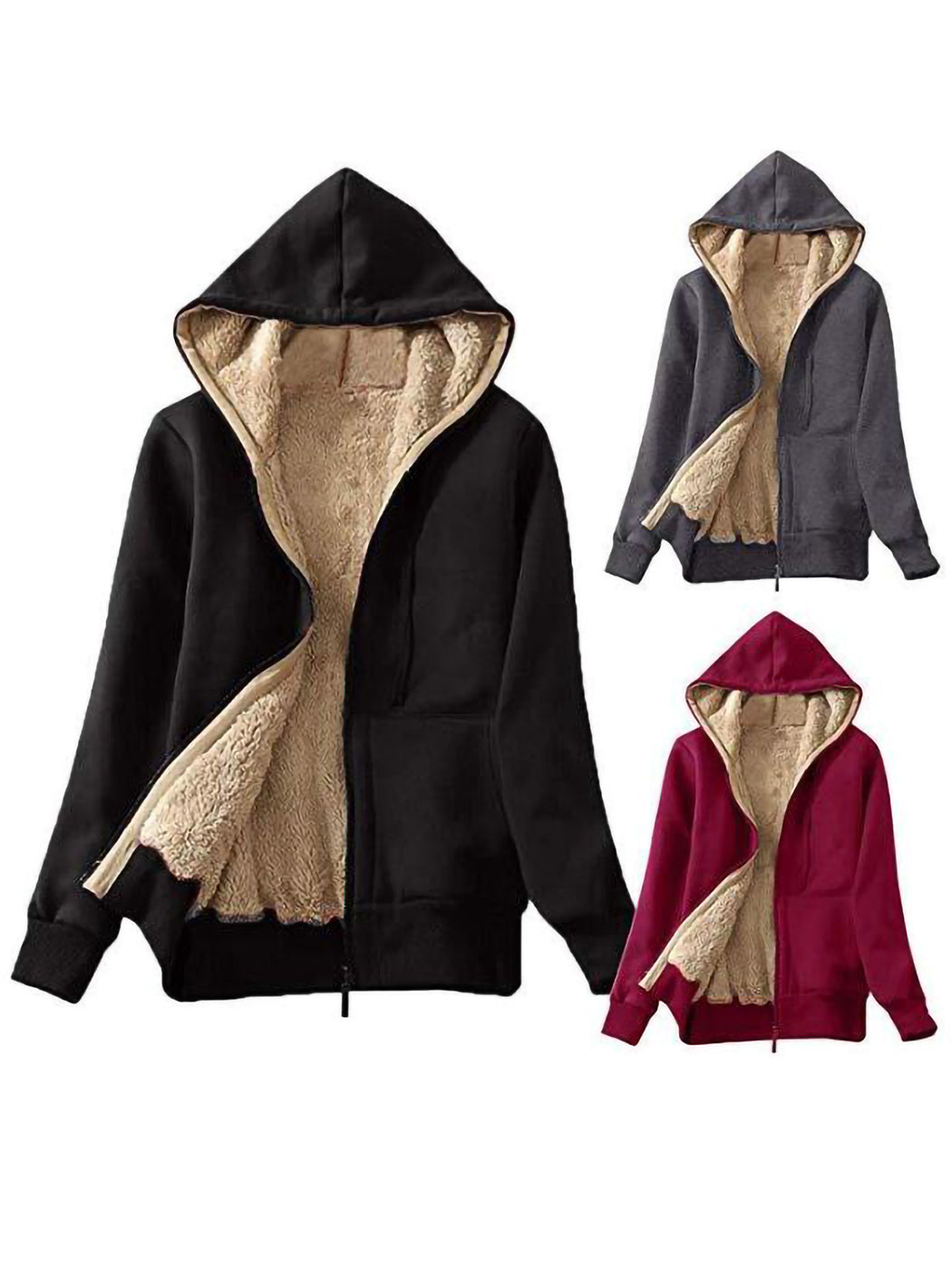Sudadera con capucha gruesa de sherpa Self Hug