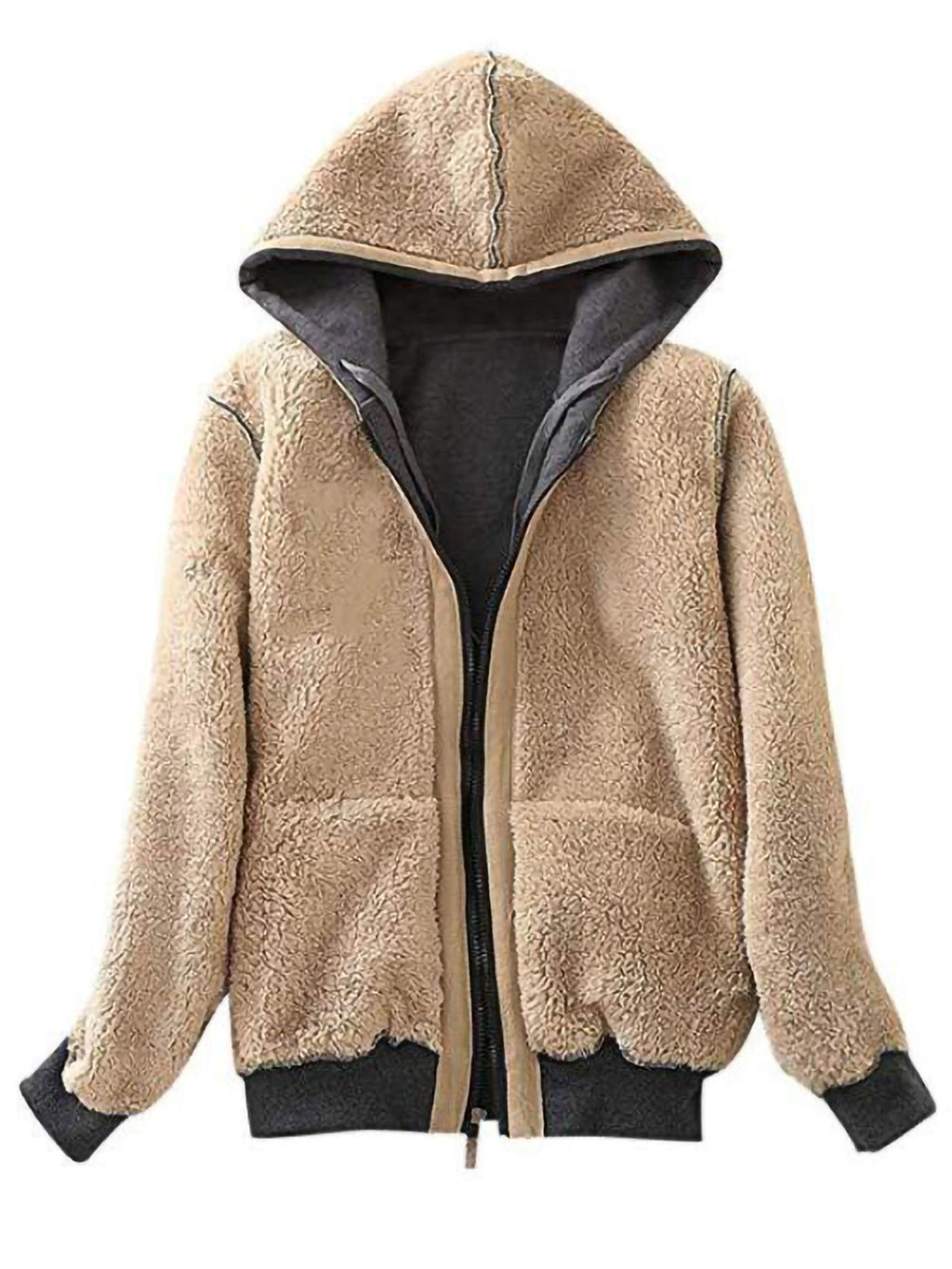 Sudadera con capucha gruesa de sherpa Self Hug
