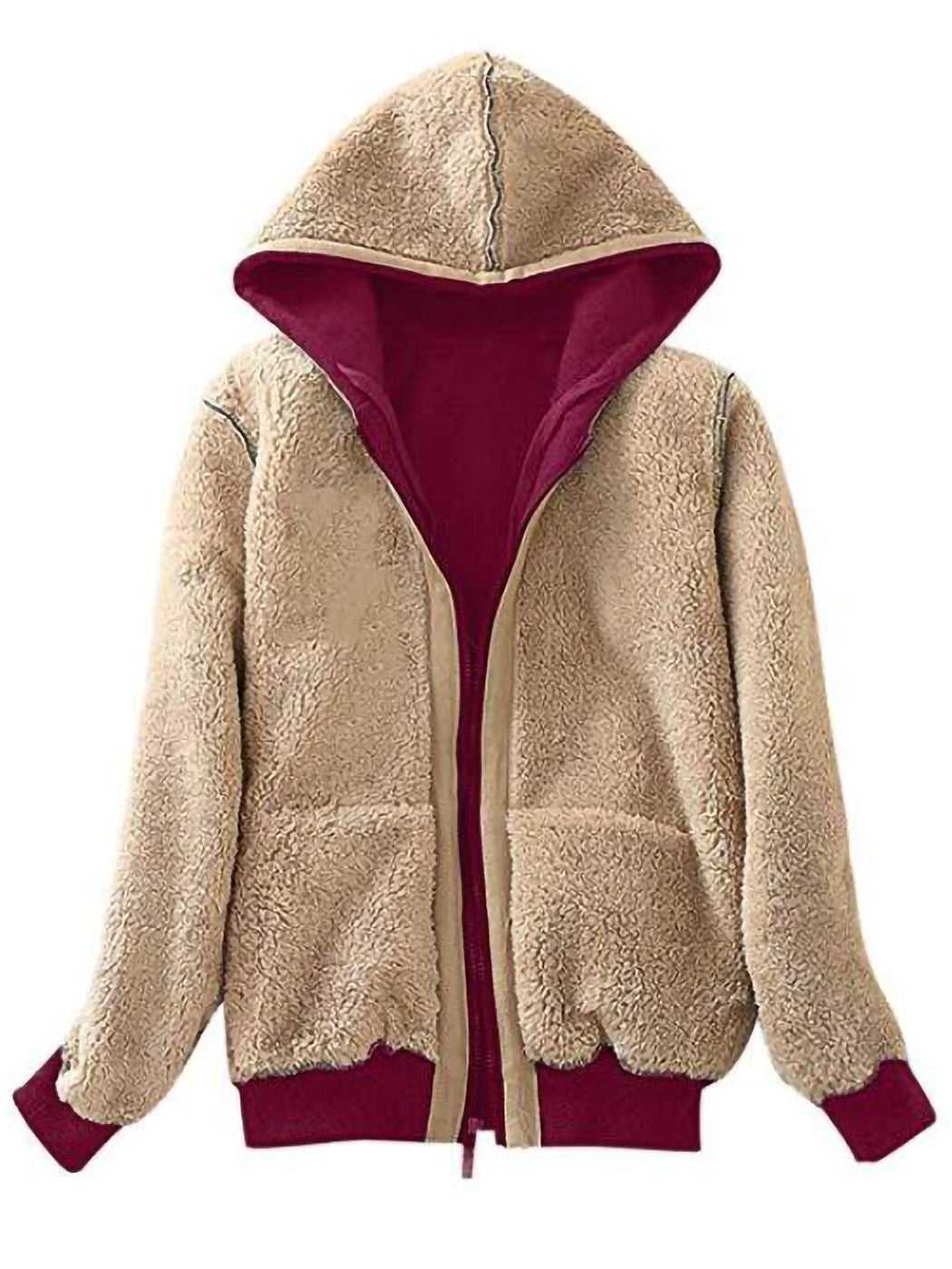 Sudadera con capucha gruesa de sherpa Self Hug