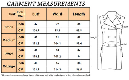 Double-Breasted Trench Vest Coat