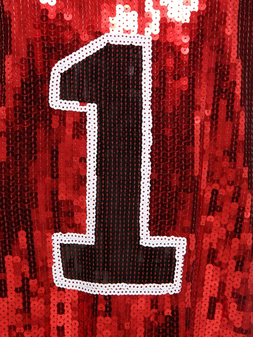 Sparkle Glitter Hip Hop Number 1 T-Shirt Top Blouse Tunic Sequins Basketball Tank Vests