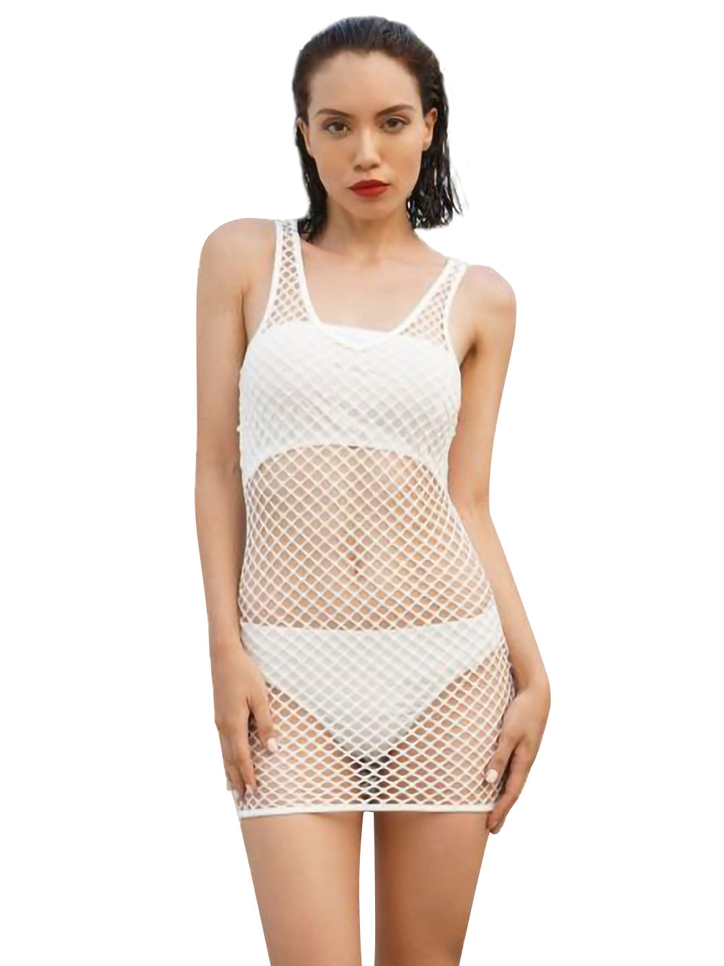 Túnica transparente para playa y bikini