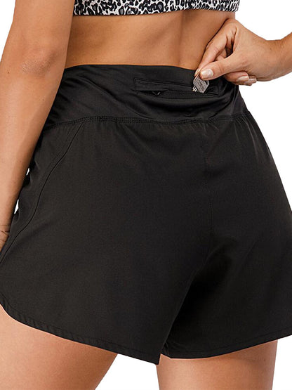 Pantalones cortos para correr, yoga, gimnasio, atletismo, con bolsillos y cordón