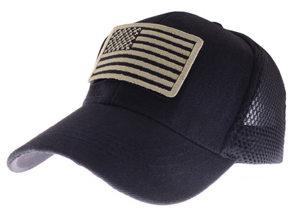 Gorra unisex con bandera estadounidense de Anna-Kaci | Gorra de béisbol desgastada con parche de bandera de EE. UU.