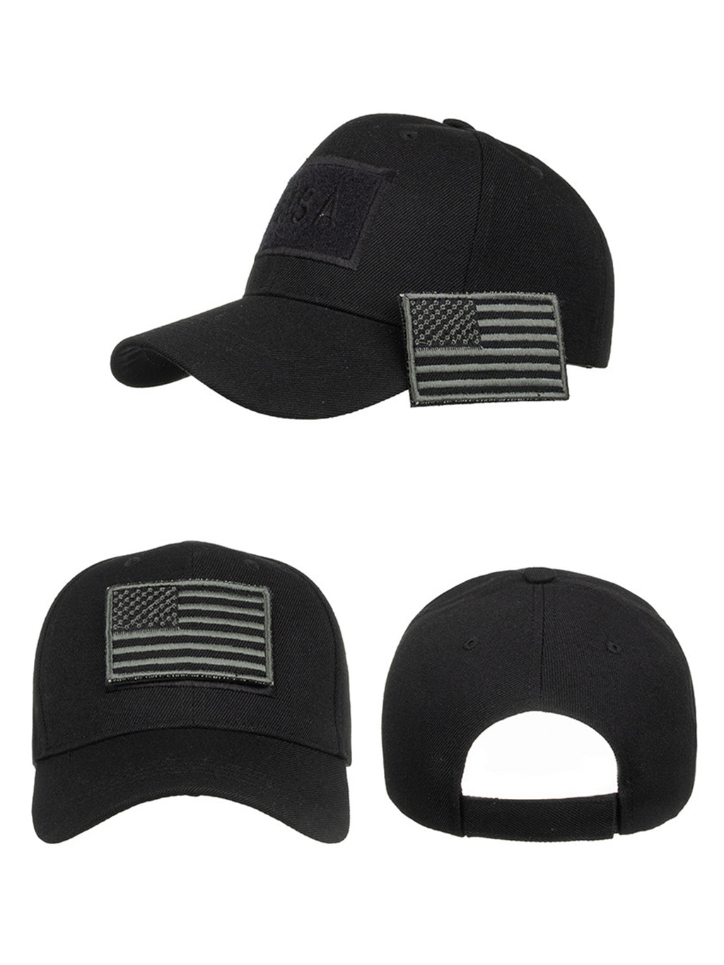 Gorra unisex con bandera estadounidense de Anna-Kaci | Gorra de béisbol desgastada con parche de bandera de EE. UU.