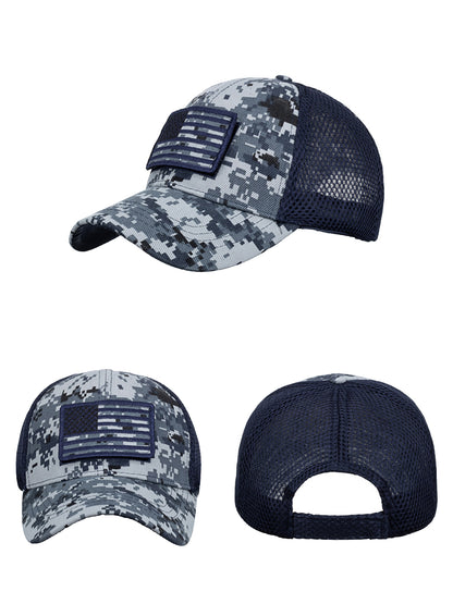 Gorra unisex con bandera estadounidense de Anna-Kaci | Gorra de béisbol desgastada con parche de bandera de EE. UU.