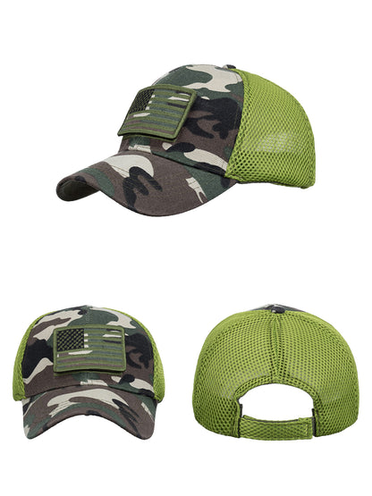 Gorra unisex con bandera estadounidense de Anna-Kaci | Gorra de béisbol desgastada con parche de bandera de EE. UU.