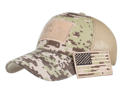 Gorra unisex con bandera estadounidense de Anna-Kaci | Gorra de béisbol desgastada con parche de bandera de EE. UU.
