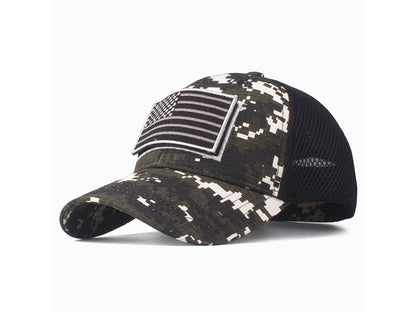 Gorra unisex con bandera estadounidense de Anna-Kaci | Gorra de béisbol desgastada con parche de bandera de EE. UU.