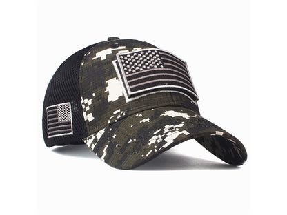 Gorra unisex con bandera estadounidense de Anna-Kaci | Gorra de béisbol desgastada con parche de bandera de EE. UU.