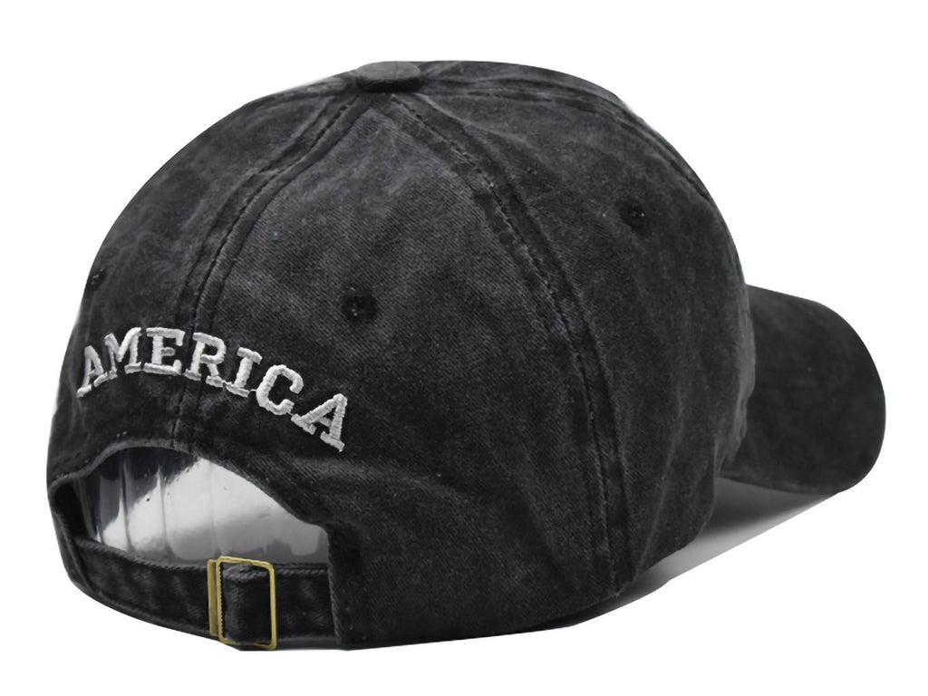 Gorra de algodón lavado con parche bordado de la bandera estadounidense del 4 de julio de Anna-Kaci