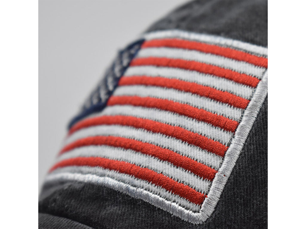 Gorra de algodón lavado con parche bordado de la bandera estadounidense del 4 de julio de Anna-Kaci