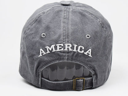 Gorra de algodón lavado con parche bordado de la bandera estadounidense del 4 de julio de Anna-Kaci