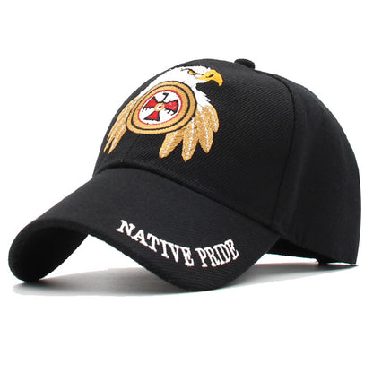 Gorras de béisbol con velcro ajustables en 3D con la bandera estadounidense patriótica de Anna-Kaci, con águila y halcón