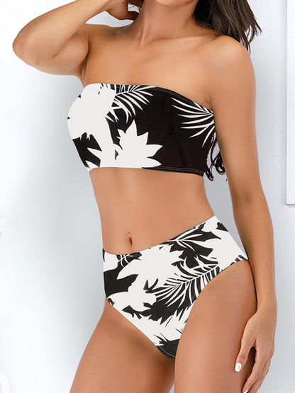 2 Piece Leopard Bandeau Bikini