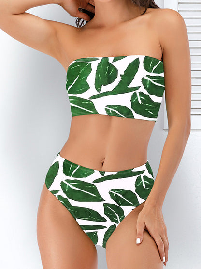 2 Piece Leopard Bandeau Bikini