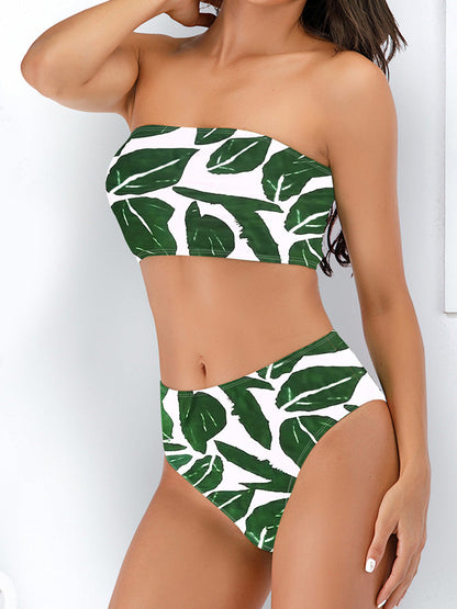 2 Piece Leopard Bandeau Bikini