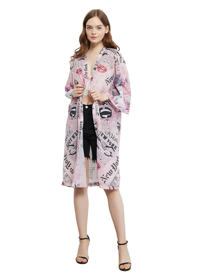 Women Marilyn Monroe Shirts Cardigan Long Open Stuff Kimonos