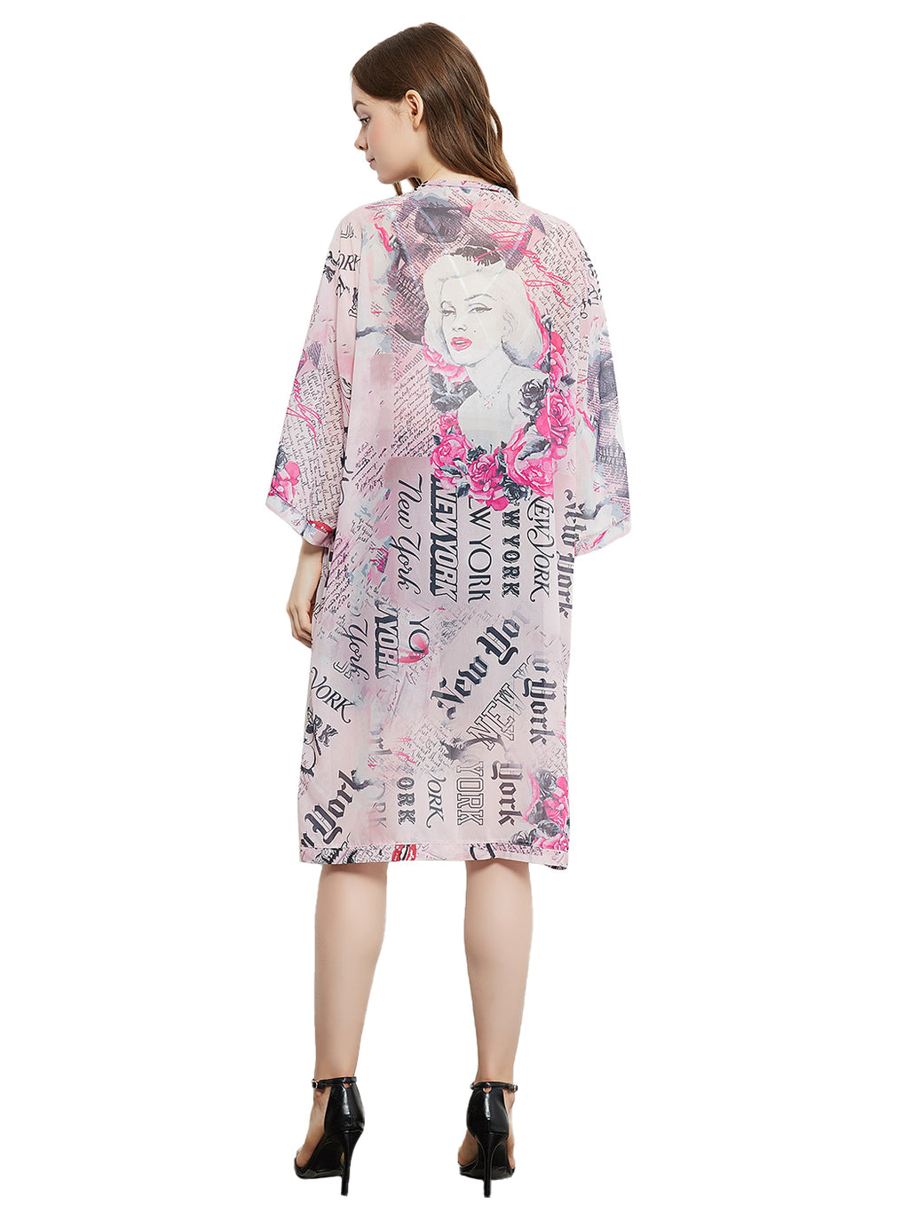 Women Marilyn Monroe Shirts Cardigan Long Open Stuff Kimonos