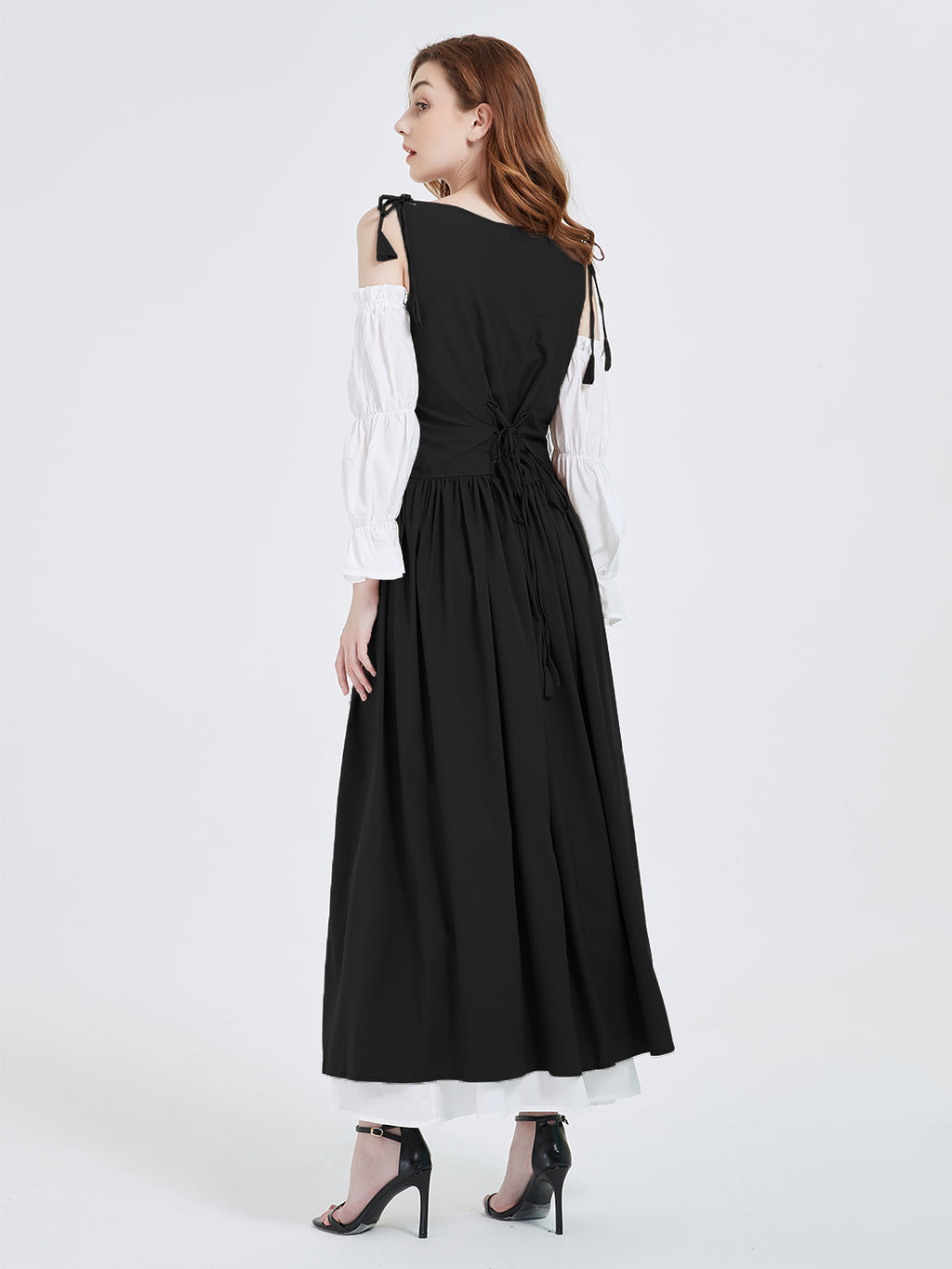 Conjunto de vestido medieval irlandés con cordones estilo renacentista vintage para mujer de Anna-Kaci