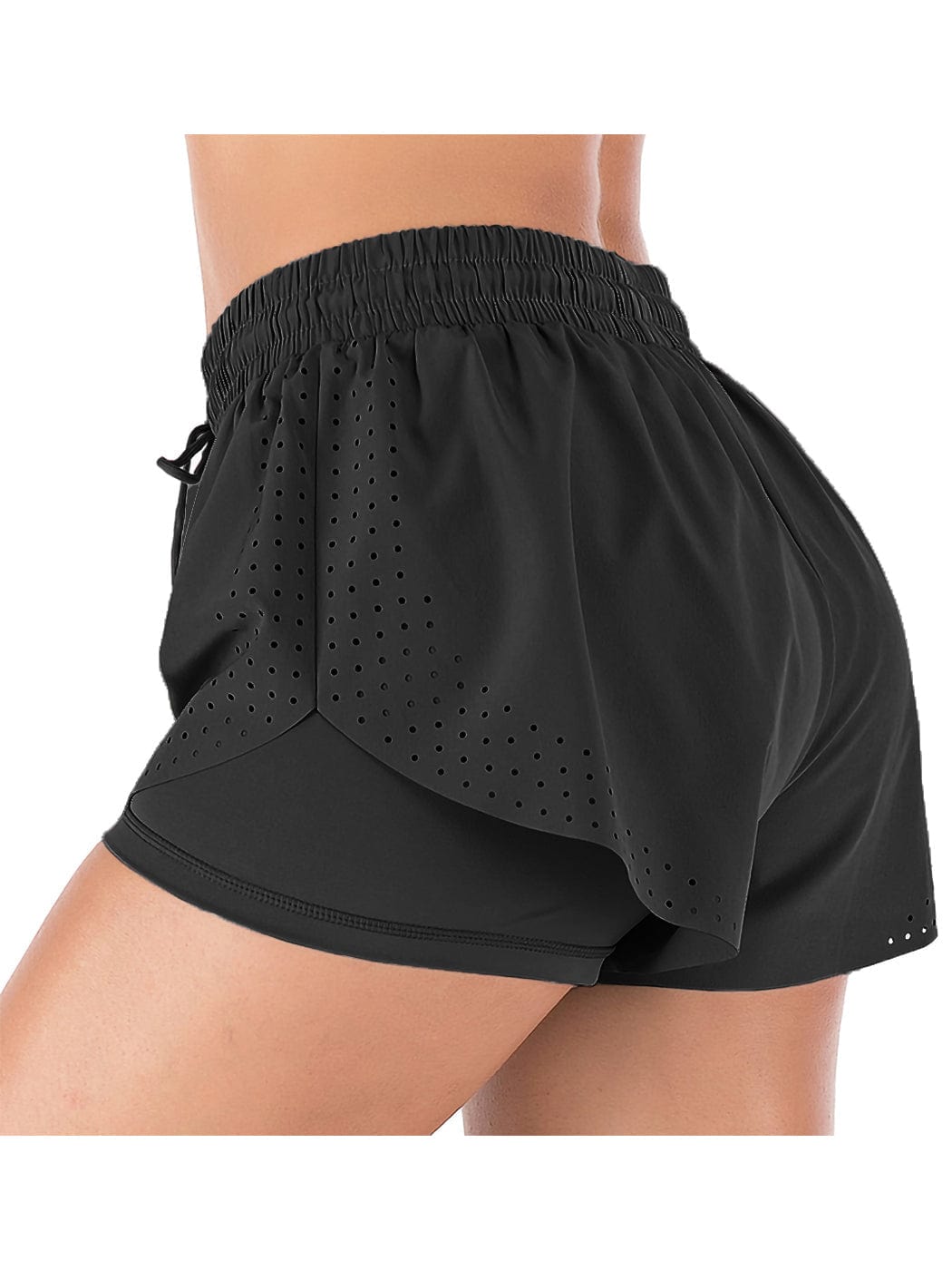 Pantalones cortos para correr de doble capa para entrenamiento físico