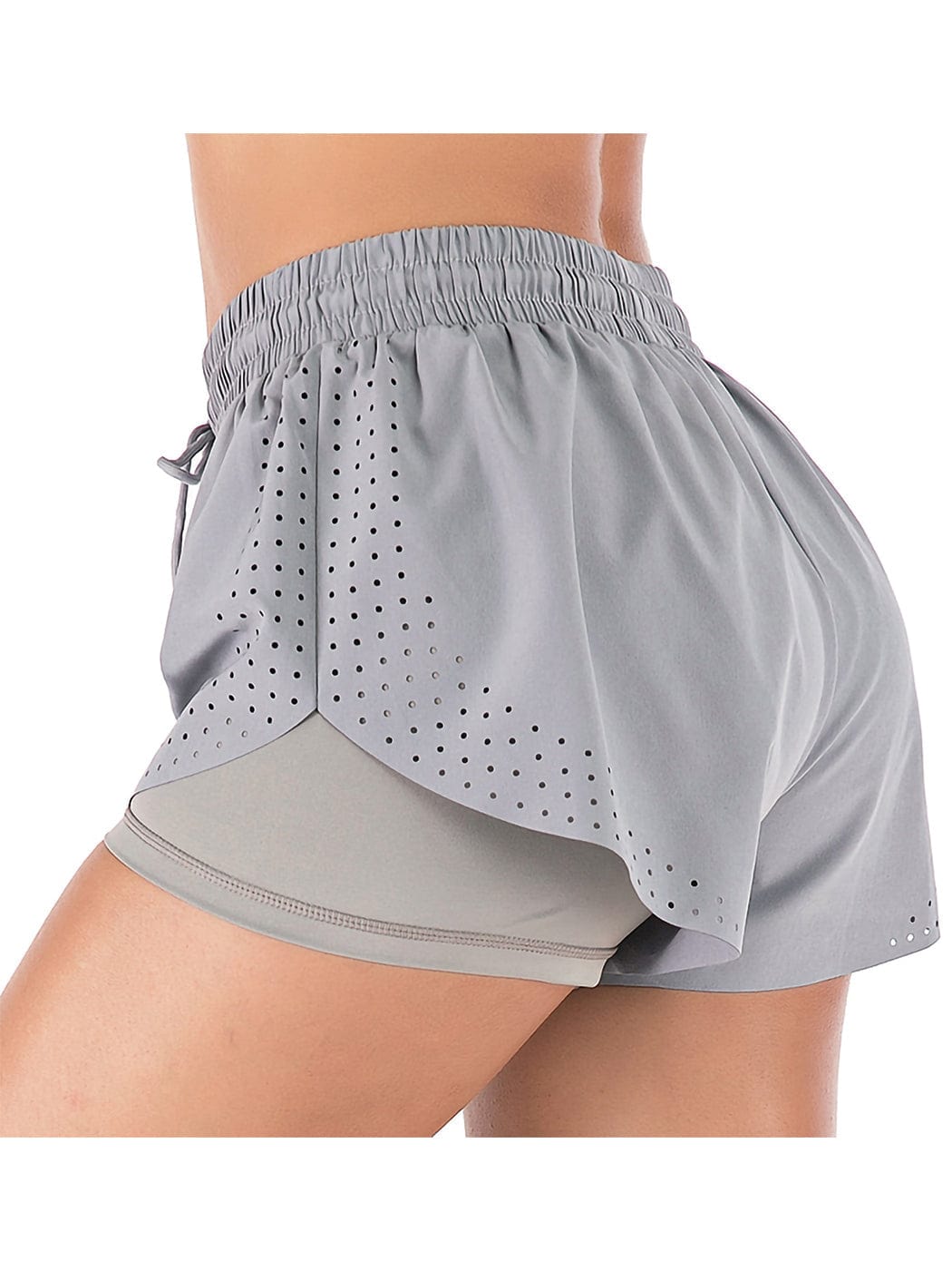 Pantalones cortos para correr de doble capa para entrenamiento físico