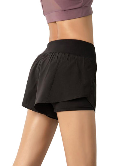 Pantalones cortos de entrenamiento para correr de secado rápido con bolsillo