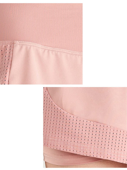 Pantalones cortos sueltos de secado rápido para correr, 2 en 1, para gimnasio
